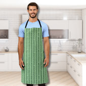 Einfache Waldgrüne Glitter-Style Vertikalstreifen Schürze