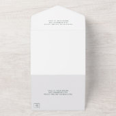 Einfache Waldgrüne Monogram Elegant Hochzeit All In One Einladung (Außenbereich)