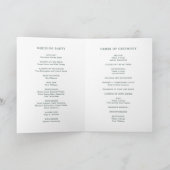 Einfache Waldgrüne Monogram Elegant Hochzeit Programm (Innenseite)