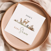 Einfache Waldtiere Baby-Dusche Napkins Serviette