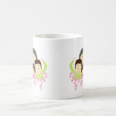 Einfache Wärme Charme Sweet Big Family Pink Weiß Kaffeetasse (Mittel)