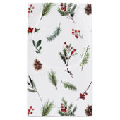 Einfache warme Rot Winter Wasserfarbe Weihnachten Kleine Geschenktüte (Rückseite)