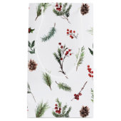 Einfache warme Rot Winter Wasserfarbe Weihnachten Kleine Geschenktüte (Vorderseite)