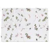 Einfache warme Winter Berry Wasserfarbe Weihnachte Große Geschenktüte (Vorderseite)