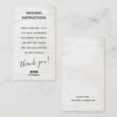 Einfache Waschanleitung Holz Visitenkarte (Vorne/Hinten)