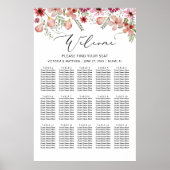 Einfache Wasserfarbe 15 Tische Hochzeitskarte Poster (Vorne)