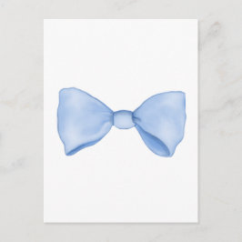 Einfache Wasserfarbe Baby Blue Bow Postkarte