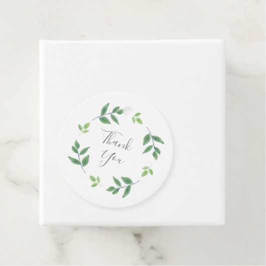 Einfache Wasserfarbe Blätter Kranz Geschenkanhänger (Beispiel)