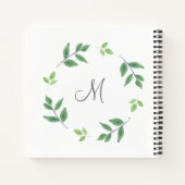 Einfache Wasserfarbe Blätter Kranz Notizblock (Rückseite)