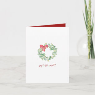 Einfache Wasserfarbe Botanische Weihnachtskarte Feiertagskarte