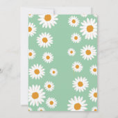 Einfache Wasserfarbe Daisy Kinderdusche Einladung (Rückseite)