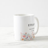 Einfache Wasserfarbe Florale Garten Baby Shower Kaffeetasse (VorderseiteRechts)