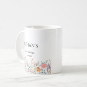 Einfache Wasserfarbe Florale Garten Baby Shower Kaffeetasse (Vorderseite Links)