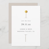 Einfache Wasserfarbe Gelber Blumensteh Minimalisti Save The Date (Vorne/Hinten)