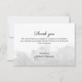 Einfache Wasserfarbe Grau Wash Beerdigung Dankeskarte (Vorderseite)