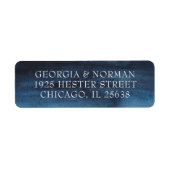 Einfache Wasserfarbe Hochzeit Navy Blue Rücksendea (Vorne)