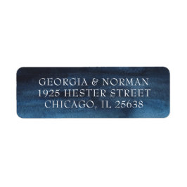 Einfache Wasserfarbe Hochzeit Navy Blue Rücksendea