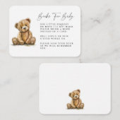 Einfache Wasserfarbe Kleine Bärendusche Begleitkarte (Vorne/Hinten)