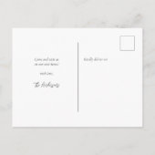 Einfache Wasserfarbe Mailbox Neue Zuhause-Moving-C Ankündigungspostkarte (Rückseite)