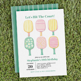 Einfache Wasserfarbe Pickleball Einladung