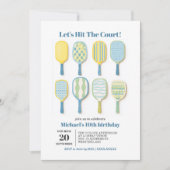 Einfache Wasserfarbe Pickleball Einladung (Vorderseite)