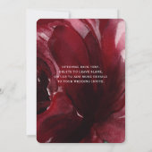 Einfache Wasserfarbe Tiefe Rote Rose feierliche Ho Einladung (Rückseite)