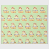 Einfache Wasserfarbe Winterurlaub Geschenke Hellgr Geschenkpapier (Flach)