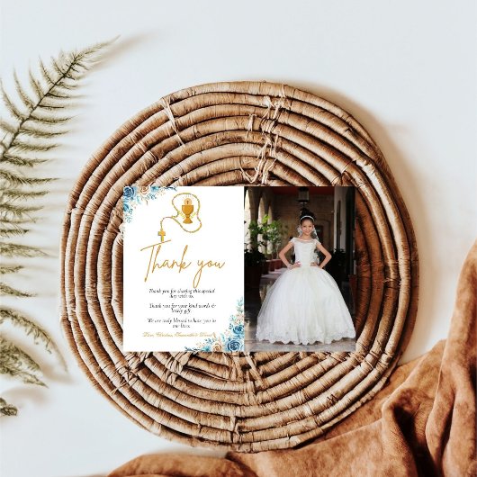 Einfache Wasserfarbe zuerst heilige Kommunion dank Karte