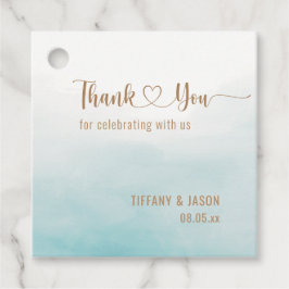 Einfache Wasserfarben Minimalistische Hochzeit Vie Geschenkanhänger