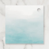 Einfache Wasserfarben Minimalistische Hochzeit Vie Geschenkanhänger (Rückseite)