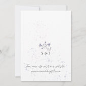 Einfache Wasserfarben Periwinkle Blume Einladung (Rückseite)