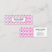 Einfache Wasserfarben-Regenbogen Muster Cool Lila Mini Visitenkarte (Vorne/Hinten)