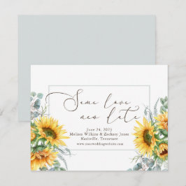 Einfache Wasserfarben Sonnenblume Dieselbe Liebe N Save The Date