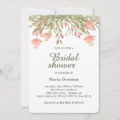 Einfache Wasserfarbene Blume Brautparty Einladung (Vorderseite)