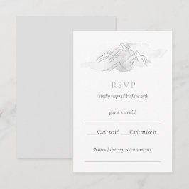Einfache Wasserfarbengebirge Landschaftliche Natur RSVP Karte