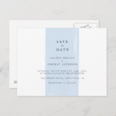 Einfache Wasserfarbenhochzeit speichert die Datums Ankündigungspostkarte (Vorne/Hinten)