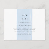 Einfache Wasserfarbenhochzeit speichert die Datums Ankündigungspostkarte (Vorderseite)