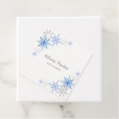 Einfache Wasserfarbenschneeflocken Winterkindern K Geschenkanhänger (Beispiel)