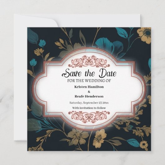 Einfache Wasserfarbensehen speichern Sie die Datum Save The Date (Vorderseite)
