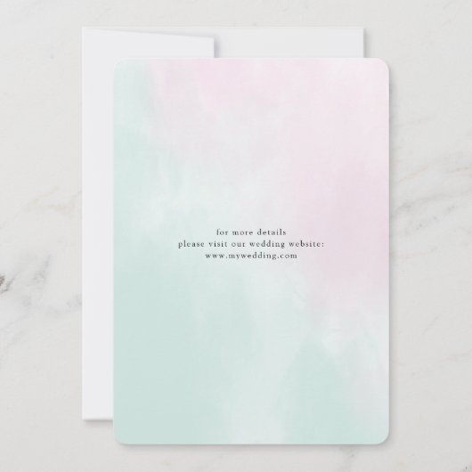 Einfache Wasserfarbensehen speichern Sie die Datum Save The Date (Rückseite)