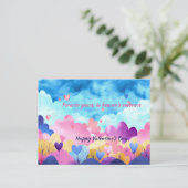 EINFACHE WASSERFARBHÄNDE IN HEAVEN FEIERTAGSPOSTKARTE (Stehend Vorderseite)