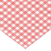 Einfache Wassermelone Gingham Kurzer Tischläufer (Ecke)