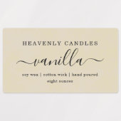 Einfache WASSERPROOF-Kerzenaufkleber Etiketten (Design 1)