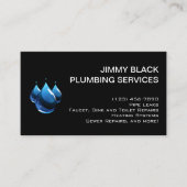 Einfache Wassertropfen Modernes Klempnerklatschen Visitenkarte (Vorderseite)