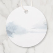 Einfache Watercolor Fox Winterlandschaft Vielen Da Geschenkanhänger (Rückseite)