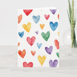 Einfache Watercolor-Heiratsmuster-Karte Karte