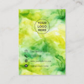 Einfache Waterfarbe Hinzufügen Logo Ohrringe Displ Visitenkarte (Rückseite)