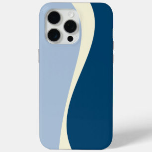 Einfache Waves 2 in Dunkelblau, Hellblau und Creme Case-Mate iPhone Hülle