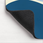 Einfache Waves 2 in Dunkelblau, Hellblau und Creme Mousepad (Ecke)