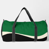 Einfache Waves 2 in Grün, Creme und Schwarz Duffle Bag (Vorderseite)